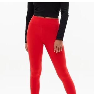 NWT Athleta Girl High Rise Chit Chat Red Full Length Leggings XXL/16
